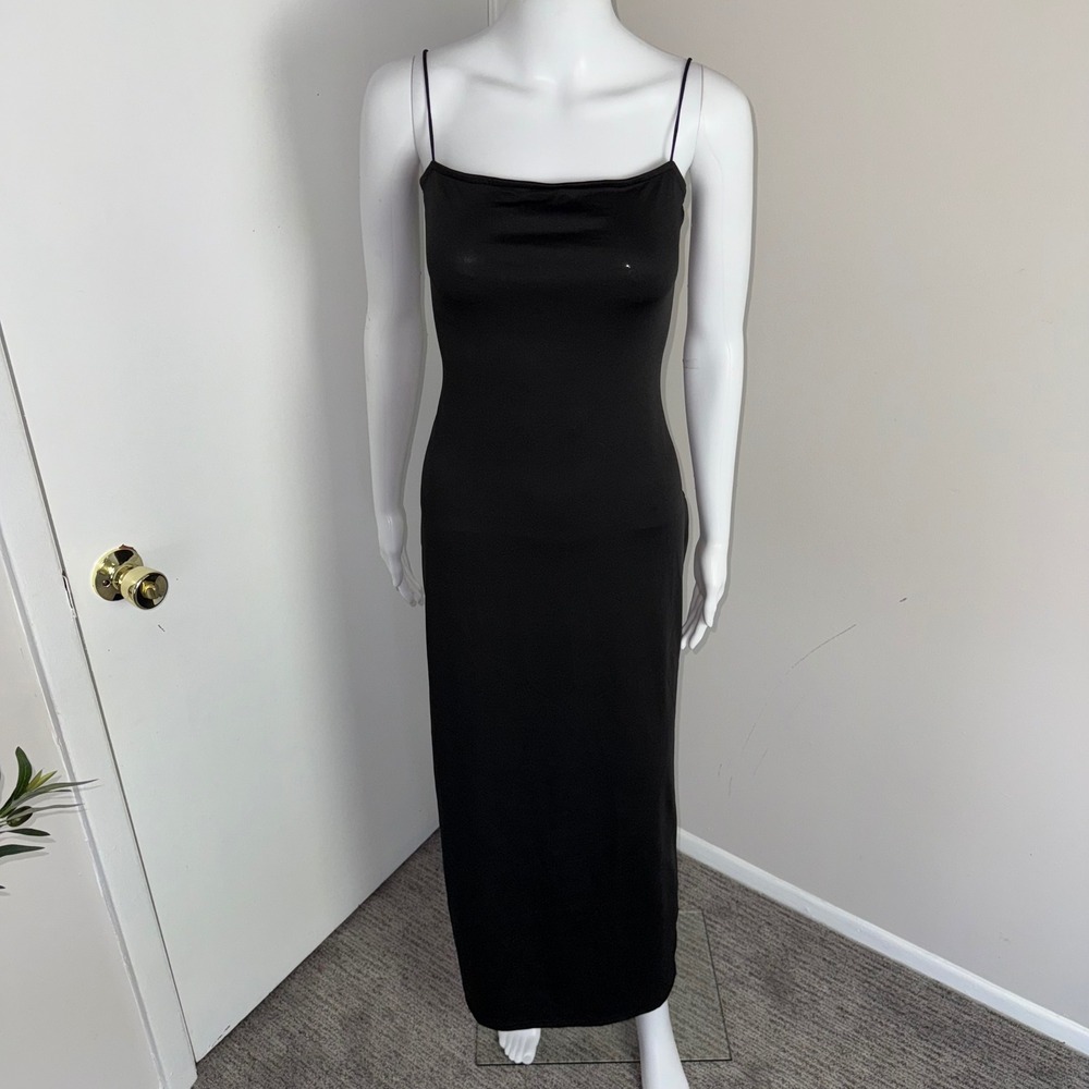 Micas Slinky Black Maxi‎ Dress Bodycon Evening Party Cocktail Sleeveless Size XL